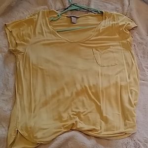 H&M Yellow t-shirt top